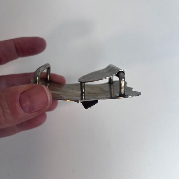 VTG Bald Eagle Belt Award Buckle Silver Slate Sterling-Michigan 5 Man Team 1985- - Picture 5 of 7